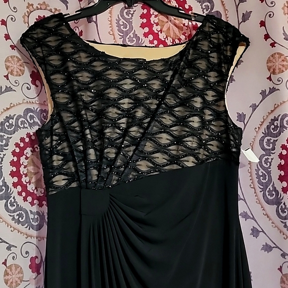 Black Long Evening Cocktail Dress - Picture 2 of 6